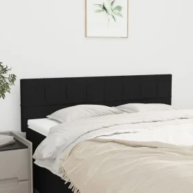 Headboards 2 units black fabric 72x5x78/88 cm by vidaXL, Headboards and footboards - Ref: Foro24-346048, Price: 73,93 €, Disc...