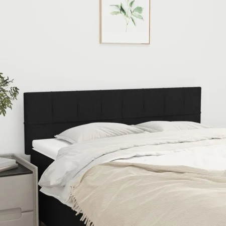 Headboards 2 units black fabric 72x5x78/88 cm by vidaXL, Headboards and footboards - Ref: Foro24-346048, Price: 73,93 €, Disc...