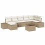 Conjunto de sofá de jardín 8 pcs Beige ratán sintético en Sofás de exterior | Comprar online en Foru.es