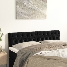 Cabeceros 2 unidades terciopelo negro 72x7x78/88 cm de vidaXL, Cabeceros y pies de cama - Ref: Foro24-346350, Precio: 79,23 €...