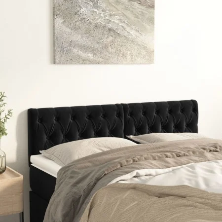 Kopfteile 2 Einheiten aus schwarzem Samt 72x7x78/88 cm von vidaXL, Kopf- und Fußteile - Ref: Foro24-346350, Preis: 77,85 €, R...