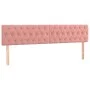 Cabeceros 2 unidades de terciopelo rosa 90x7x78/88 cm de vidaXL, Cabeceros y pies de cama - Ref: Foro24-346381, Precio: 85,93...
