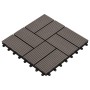 Baldosas de porche WPC 30x30 cm 2 m² marrón oscuro 22 unidades de vidaXL, Suelos y moquetas - Ref: Foro24-277810, Precio: 107...