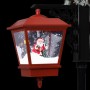 Farola de Navidad con Papá Noel PVC negro y rojo 81x40x188 cm en Decoración Festiva y Estacional | Comprar online en Foru.es