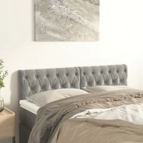 Cabeceros 2 unidades terciopelo gris claro 72x7x78/88 cm de vidaXL, Cabeceros y pies de cama - Ref: Foro24-346348, Precio: 69...