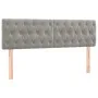 Cabeceros 2 unidades terciopelo gris claro 72x7x78/88 cm de vidaXL, Cabeceros y pies de cama - Ref: Foro24-346348, Precio: 69...