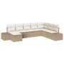 Conjunto de sofá de jardín 8 pcs Beige ratán sintético en Sofás de exterior | Comprar online en Foru.es