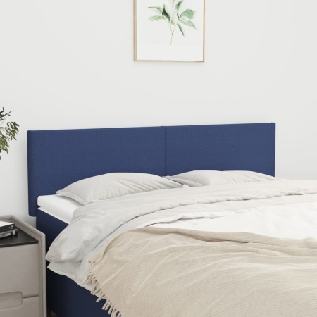 Cabeceros 2 unidades tela azul 72x5x78/88 cm de vidaXL, Cabeceros y pies de cama - Ref: Foro24-345790, Precio: 59,05 €, Descu...
