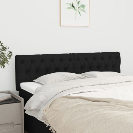 Cabeceros 2 unidades tela negro 80x7x78/88 cm de vidaXL, Cabeceros y pies de cama - Ref: Foro24-346356, Precio: 71,31 €, Desc...