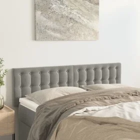 Kopfteile 2 Einheiten hellgrauer Samt 72x5x78/88 cm von vidaXL, Kopf- und Fußteile - Ref: Foro24-346470, Preis: 66,24 €, Raba...