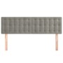 Cabeceros 2 unidades terciopelo gris claro 72x5x78/88 cm de vidaXL, Cabeceros y pies de cama - Ref: Foro24-346470, Precio: 68...
