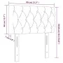 Dark brown fabric headboard 80x7x78/88 cm by vidaXL, Headboards and footboards - Ref: Foro24-346301, Price: 39,97 €, Discount: %