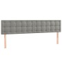 Cabeceros 2 unidades de terciopelo gris claro 90x5x78/88 cm de vidaXL, Cabeceros y pies de cama - Ref: Foro24-346510, Precio:...