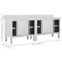 Mesas de trabajo puertas correderas 2 ud acero 240x50x(95-97)cm de vidaXL, Restauración - Ref: Foro24-3055903, Precio: 560,08...