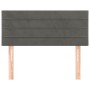 Cabecero de terciopelo gris oscuro 100x5x78/88 cm de vidaXL, Cabeceros y pies de cama - Ref: Foro24-346139, Precio: 35,80 €, ...