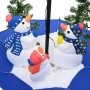 Árbol de Navidad con nieve con base de paraguas PVC azul 75 cm en Decoración Festiva y Estacional | Comprar online en Foru.es