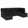 Conjunto de sofá de jardín 6 pcs Negro ratán sintético en Sofás de exterior | Comprar online en Foru.es