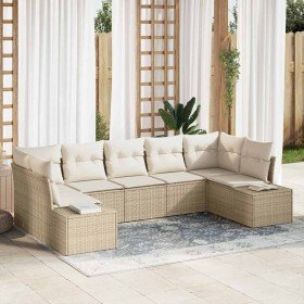 Conjunto de sofá de jardín 7 pcs Beige ratán sintético en Sofás de exterior | Comprar online en Foru.es