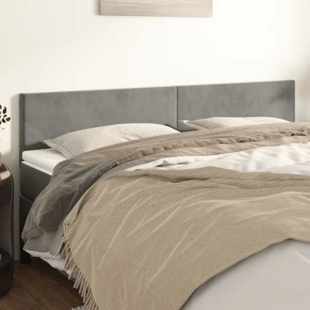 Headboards 2 units of light gray velvet 80x5x78/88 cm by vidaXL, Headboards and footboards - Ref: Foro24-345818, Price: 54,01...