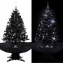 Árbol de Navidad con nieve y base de paraguas PVC negro 140cm en Decoración Festiva y Estacional | Comprar online en Foru.es