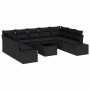 Conjunto de sofá de jardín 10 pcs Negro ratán sintético en Sofás de exterior | Comprar online en Foru.es