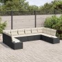 Conjunto de sofá de jardín 10 pcs Negro ratán sintético en Sofás de exterior | Comprar online en Foru.es