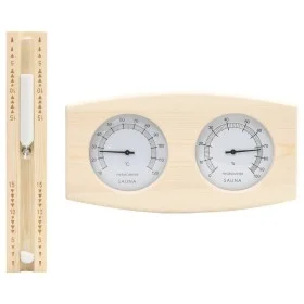Hygrothermograph and hourglass for sauna 2 in 1 pine wood by vidaXL, sauna accessories - Ref: Foro24-51686, Price: 39,16 €, D...