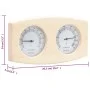 Higrotermógrafo y reloj de arena para sauna 2 en 1 madera pino de vidaXL, Accesorios de sauna - Ref: Foro24-51686, Precio: 39...