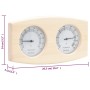 Higrotermógrafo y reloj de arena para sauna 2 en 1 madera pino de vidaXL, Accesorios de sauna - Ref: Foro24-51686, Precio: 32...