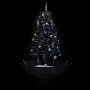 Árbol de Navidad con nieve y base de paraguas PVC negro 170 cm en Decoración Festiva y Estacional | Comprar online en Foru.es