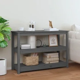 Konsolentisch aus massivem grauem Kiefernholz, 110 x 40 x 74 cm von vidaXL, Seitentische - Ref: Foro24-821666, Preis: 108,31 ...