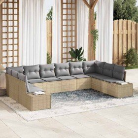 Conjunto de sofá de jardín 10 pcs Beige ratán sintético en Sofás de exterior | Comprar online en Foru.es