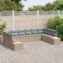 Conjunto de sofá de jardín 10 pcs Beige ratán sintético en Sofás de exterior | Comprar online en Foru.es