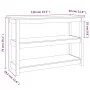 Konsolentisch aus massivem grauem Kiefernholz, 110 x 40 x 74 cm von vidaXL, Seitentische - Ref: Foro24-821666, Preis: 108,31 ...