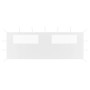 Pared lateral de cenador con ventanas blanco 6x2 m de vidaXL, Accesorios para pabellones y cenadores - Ref: Foro24-3070416, P...