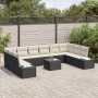 Conjunto de sofá de jardín 11 pcs Negro ratán sintético en Sofás de exterior | Comprar online en Foru.es