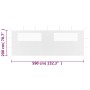 Pared lateral de cenador con ventanas blanco 6x2 m de vidaXL, Accesorios para pabellones y cenadores - Ref: Foro24-3070416, P...