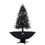 Árbol de Navidad con nieve y base de paraguas PVC negro 190 cm en Decoración Festiva y Estacional | Comprar online en Foru.es