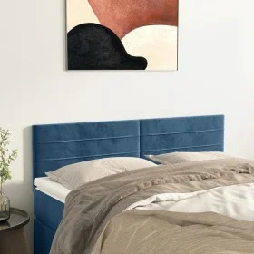 Kopfteile 2 Einheiten dunkelblauer Samt 72x5x78/88 cm von vidaXL, Kopf- und Fußteile - Ref: Foro24-346156, Preis: 55,18 €, Ra...