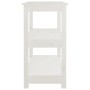 Mesa consola de madera maciza de pino blanco 80x40x74 cm de vidaXL, Mesas auxiliares - Ref: Foro24-821670, Precio: 99,93 €, D...