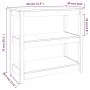 Konsolentisch aus massivem weißem Kiefernholz, 80 x 40 x 74 cm von vidaXL, Seitentische - Ref: Foro24-821670, Preis: 97,20 €,...