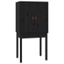 Aparador alto madera maciza de pino negro 60x40x120 cm de vidaXL, Aparadores - Ref: Foro24-821748, Precio: 98,86 €, Descuento: %