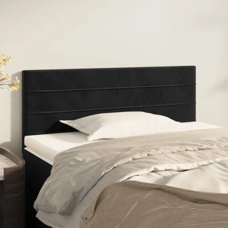 Kopfteil aus schwarzem Samt, 100 x 5 x 78/88 cm von vidaXL, Kopf- und Fußteile - Ref: Foro24-346140, Preis: 36,35 €, Rabatt: %