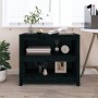 Estantería madera maciza de pino negra 80x35x68 cm de vidaXL, Librerías y estanterías - Ref: Foro24-821678, Precio: 85,55 €, ...