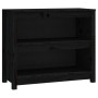 Estantería madera maciza de pino negra 80x35x68 cm de vidaXL, Librerías y estanterías - Ref: Foro24-821678, Precio: 85,55 €, ...