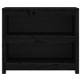 Estantería madera maciza de pino negra 80x35x68 cm de vidaXL, Librerías y estanterías - Ref: Foro24-821678, Precio: 85,55 €, ...