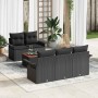 Conjunto de sofás de jardín 6 pcs Negro ratán sintético en Sofás de exterior | Comprar online en Foru.es