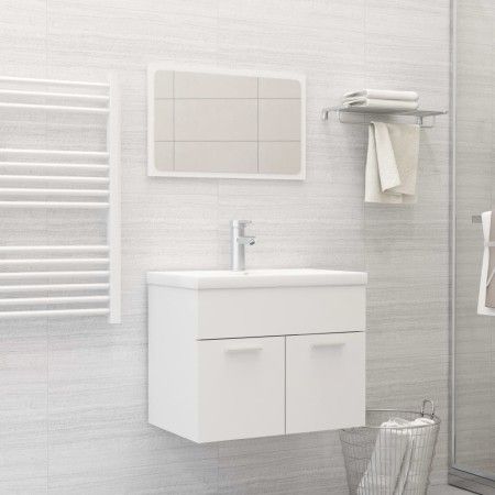 Juego de muebles de baño madera de ingeniería blanco de vidaXL, Muebles de baño - Ref: Foro24-3070865, Precio: 167,19 €, Desc...