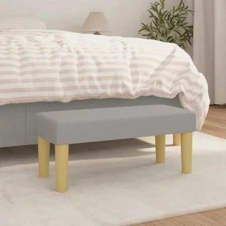 Banco de tela gris claro 70x30x30 cm de vidaXL, Bancos - Ref: Foro24-346624, Precio: 37,09 €, Descuento: %