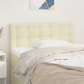 Cream synthetic leather headboard 100x5x78/88 cm by vidaXL, Headboards and footboards - Ref: Foro24-346446, Price: 49,42 €, D...